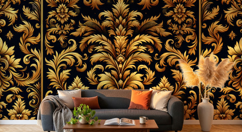Design A0664 — Papier peint Damassé Classique — Novomur