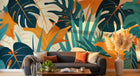 Design A0875 — Papier peint Palmier Tropical Doré Luxe - Collection 2 — Novomur