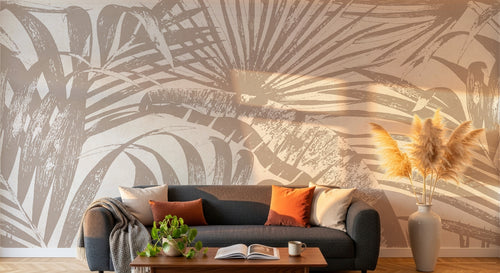 Design D0340 — Papier peint Palmier Tropical Vert - Collection 2 — Novomur
