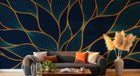 Design D0450 — Papier peint Art Déco Éventails et Or - Collection 1 — Novomur