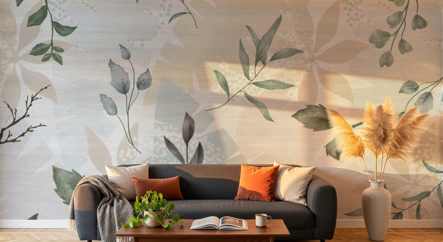 Design D0694 — Papier peint Botanique Feuillage - Collection 1 — Novomur