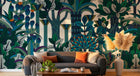 Design E0403 — Papier peint Palmier Tropical Vert - Collection 2 — Novomur