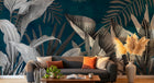 Design F0153 — Papier peint Palmier Tropical Vert - Collection 2 — Novomur