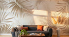 Design F0167 — Papier peint Palmier Tropical Doré Luxe - Collection 1 — Novomur