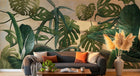 Design L0005 — Papier peint Feuillage tropical dense monstera — Novomur
