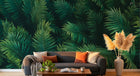 Design L0186 — Papier peint Fougeres gros plan vert fonce — Novomur