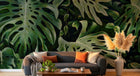 Design L0376 — Papier peint Monstera gros plan photo realiste — Novomur