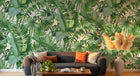 Design L0943 — Papier peint Pattern palmes vert vif repete — Novomur