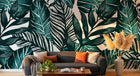 Design SK0671 — Papier peint Palmier Tropical Vert - Collection 2 — Novomur