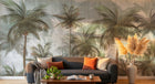 Design SK0694 — Papier peint Palmier Tropical Vintage Sépia — Novomur