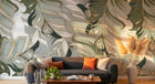 Design SK0995 — Papier peint Palmier Tropical Doré Luxe - Collection 1 — Novomur