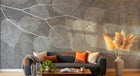 Design SL0168 — Papier peint Branche feuilles transparentes blanches gris — Novomur