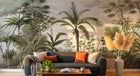 Design SL0521 — Papier peint Paysage tropical palmiers vintage aquarelle — Novomur