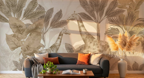 Design SL0524 — Papier peint Safari Savane Aquarelle - Collection 2 — Novomur