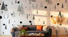Design ZX0761 — Papier peint Sapins bois cerf scandinave enfant — Novomur