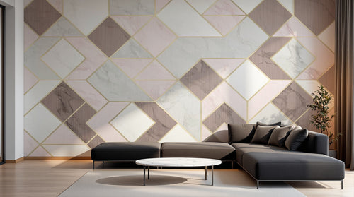 Design A0000 — Papier peint Marbre Géométrique — Novomur