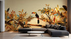 Design A0004 — Papier peint Palmier Tropical Vintage Sépia — Novomur
