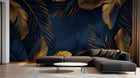 Design A0017 — Papier peint Palmier Tropical Doré Luxe - Collection 2 — Novomur