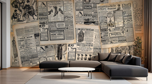 Design A0030 — Papier peint Art Abstrait Bauhaus Coloré - Collection 2 — Novomur
