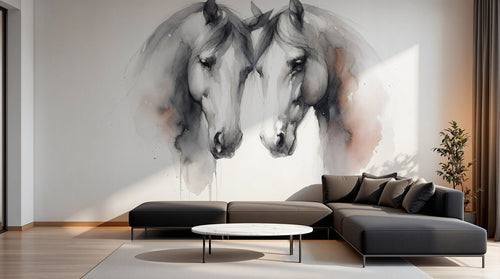 Design A0043 — Papier peint Chevaux — Novomur