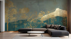 Design A0079 — Papier peint Palmier Tropical Doré Luxe - Collection 1 — Novomur