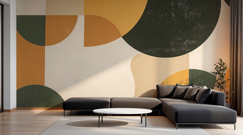 Design A0099 — Papier peint Art Abstrait Bauhaus Coloré - Collection 1 — Novomur
