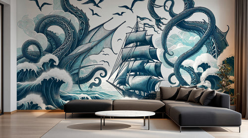 Design A0123 — Papier peint Mont Fuji et Hokusai — Novomur
