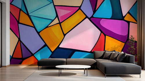 Design A0145 — Papier peint Géométrique Triangles et Losanges - Collection 2 — Novomur