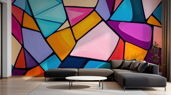 Papier peint Géométrique Triangles et Losanges - Collection 2 - Sur mesure - Design A0145