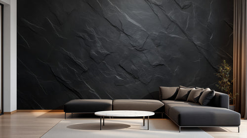 Design A0172 — Papier peint Marbre Noir et Or Luxe - Collection 1 — Novomur