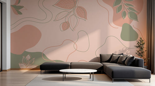 Design A0205 — Papier peint Art Abstrait Bauhaus Coloré - Collection 2 — Novomur