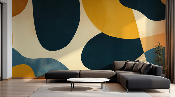 Papier peint Art Abstrait Bauhaus Coloré - Collection 2 - Sur mesure