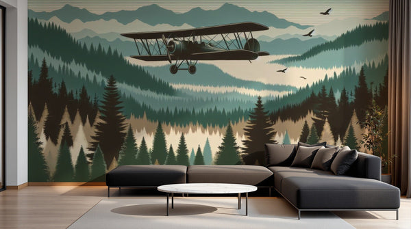 Papier peint Avions et Véhicules Enfant - Sur mesure