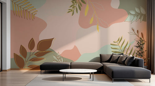 Design A0394 — Papier peint Art Abstrait Bauhaus Coloré - Collection 1 — Novomur