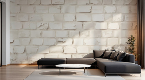 Design A0419 — Papier peint Brique Blanche — Novomur