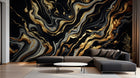 Design A0501 — Papier peint Marbre Noir et Or Luxe - Collection 2 — Novomur