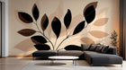 Design A0512 — Papier peint Botanique Feuilles Sombres — Novomur