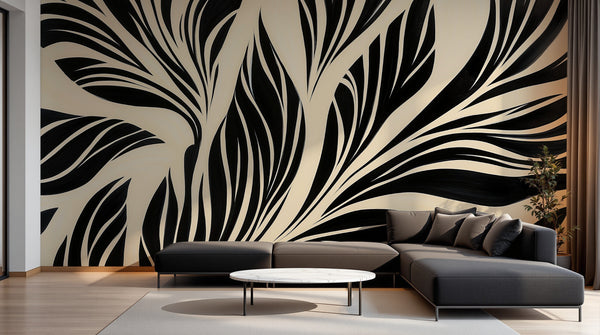 Papier peint Art Encre Moderne - Sur mesure