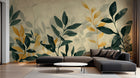 Design A0610 — Papier peint Botanique Feuilles Dorées — Novomur