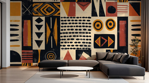 Design A0707 — Papier peint Ethnique Tribal Africain — Novomur