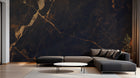 Design A0825 — Papier peint Marbre Noir et Or Luxe - Collection 1 — Novomur
