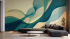 Design A0847 — Papier peint Art Abstrait Vagues et Lignes — Novomur
