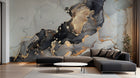 Design C0413 — Papier peint Marbre Noir et Or Luxe - Collection 2 — Novomur