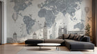 Design C0977 — Papier peint Carte du Monde — Novomur
