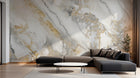 Design D0312 — Papier peint Marbre Blanc Classique - Collection 2 — Novomur