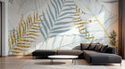 Design D0837 — Papier peint Palmier Tropical Doré Luxe - Collection 1 — Novomur