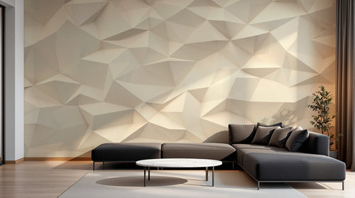 Design E0851 — Papier peint Géométrique Triangles et Losanges - Collection 1 — Novomur