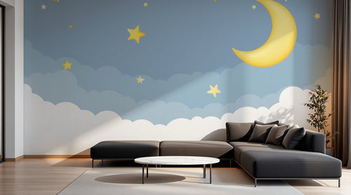Design E0879 — Papier peint Ciel Nocturne Enfant - Collection 1 — Novomur