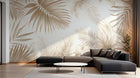 Design F0167 — Papier peint Palmier Tropical Doré Luxe - Collection 1 — Novomur