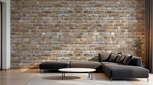 Design F0526 — Papier peint Brique Blanche — Novomur